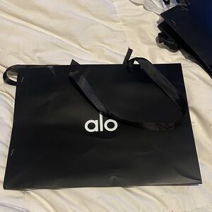ALO Yoga Black Logo Shopping Bag